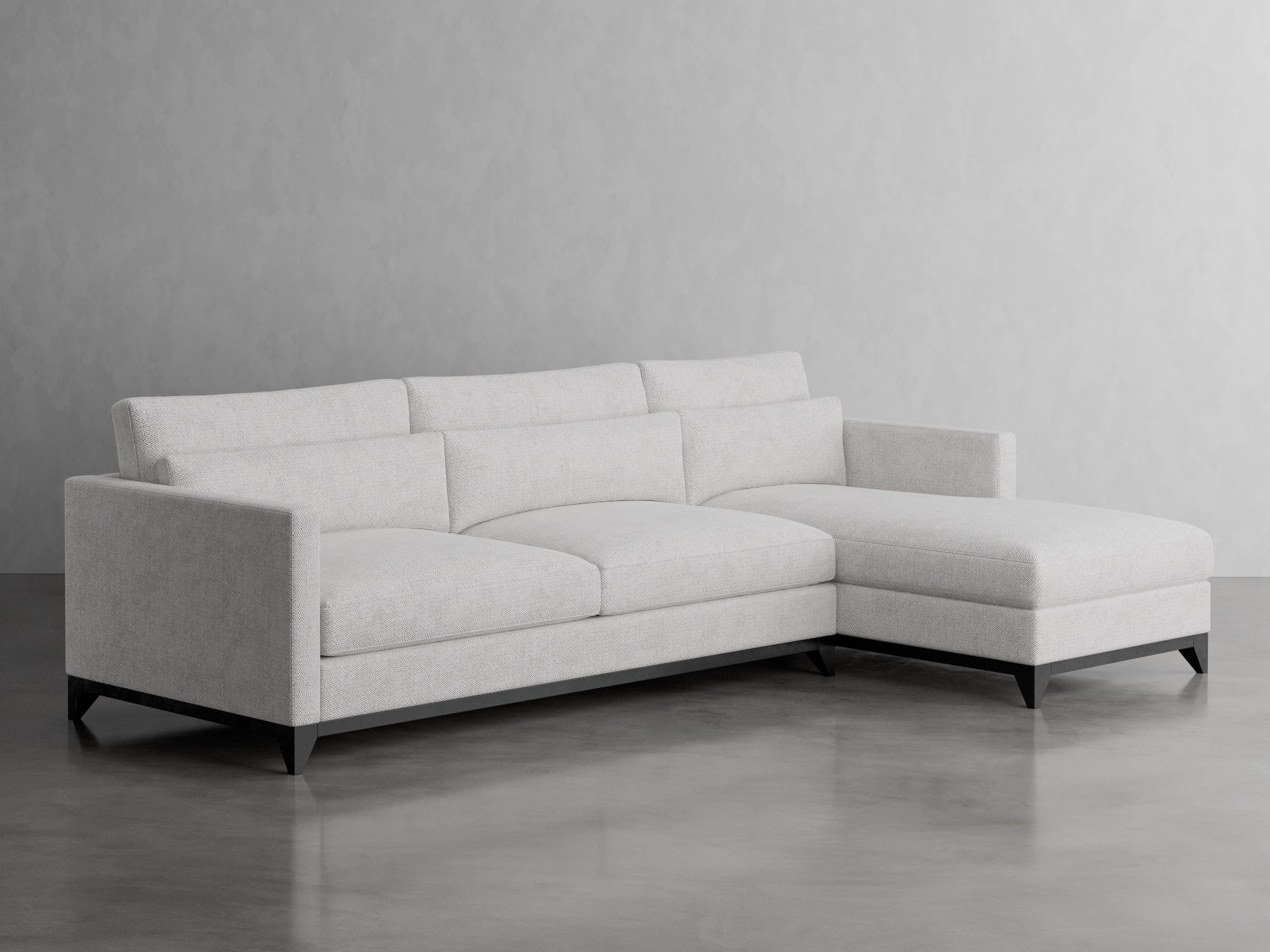 amalfi chaise sectional studio scene
