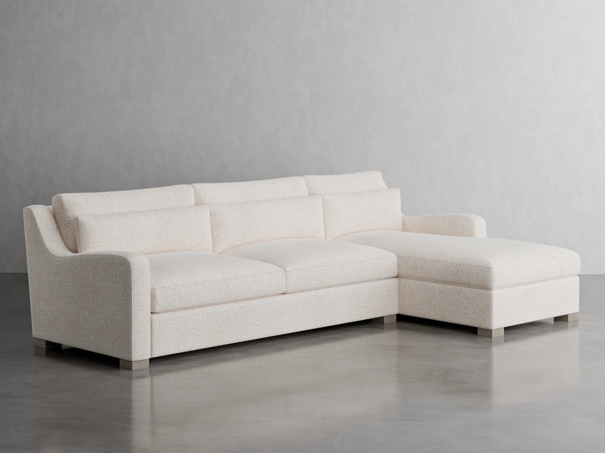 bordeaux chaise sectional studio scene