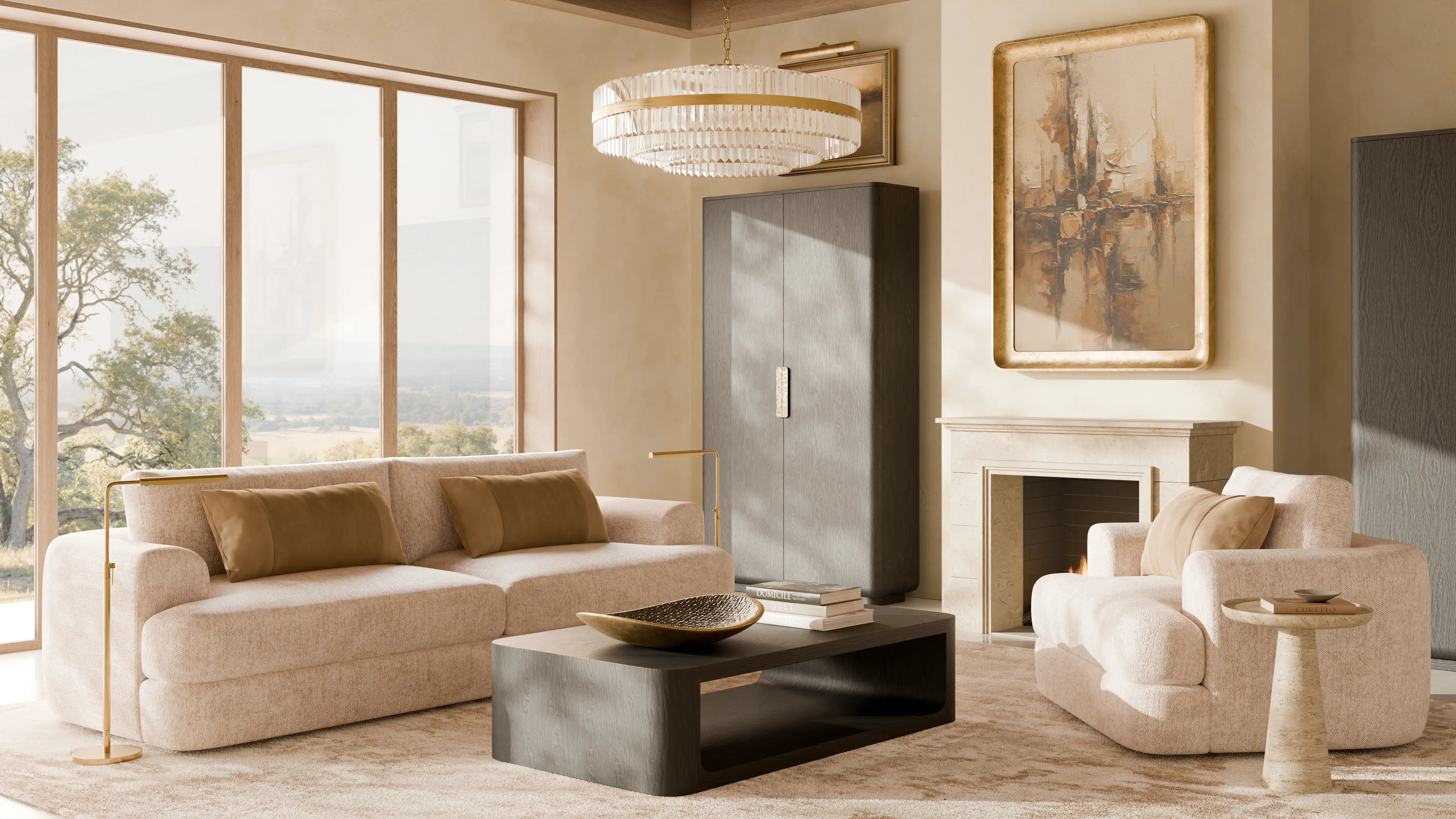 lifestyle image of a Cayman sofa and chair