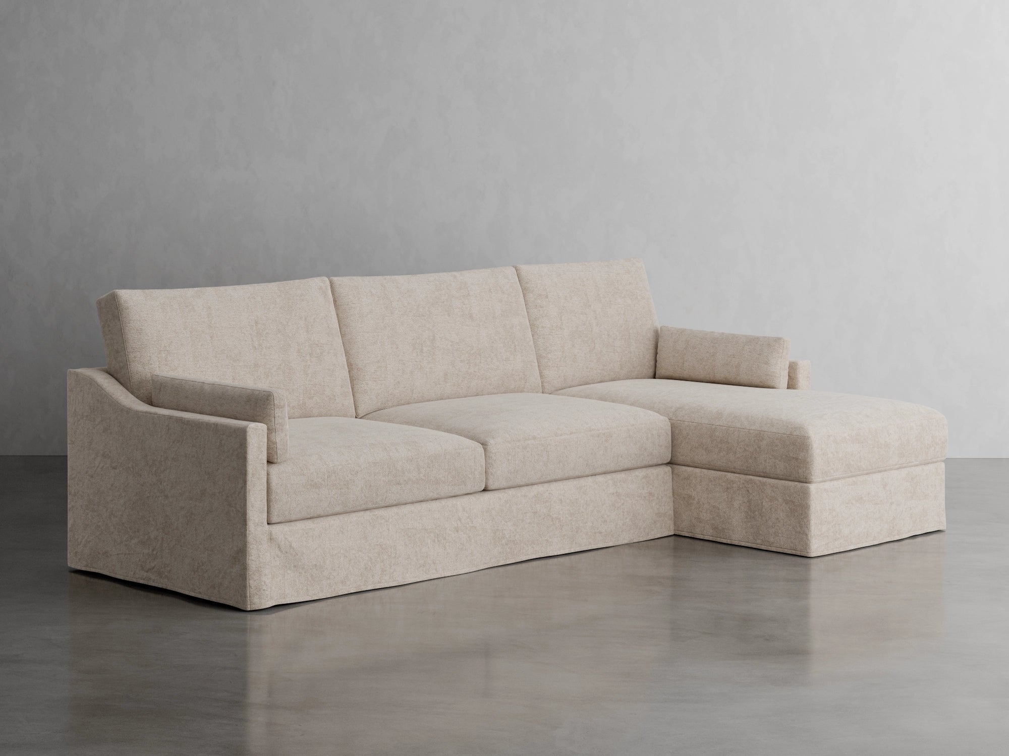 florence chaise sectional studio scene