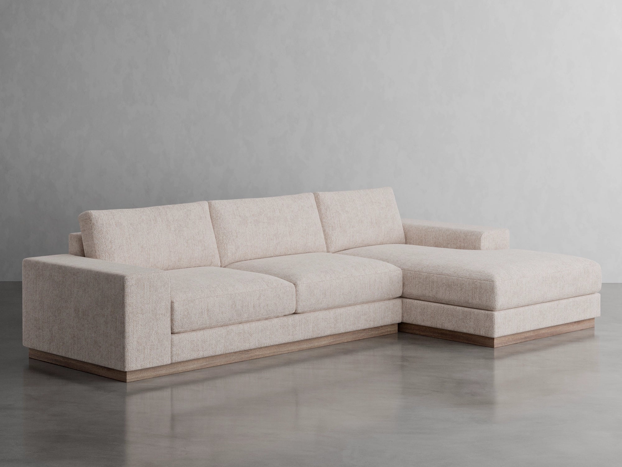 houston chaise sectional studio scene