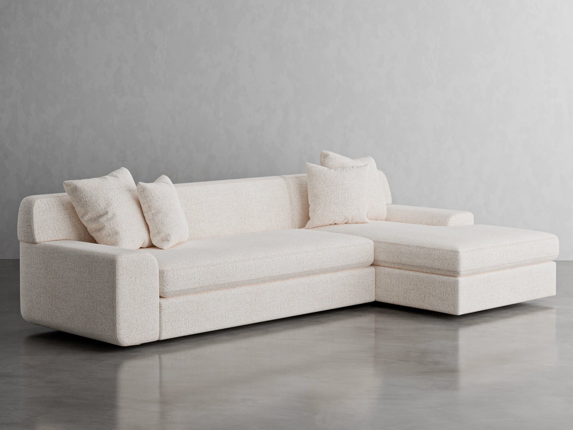 zen chaise sectional studio scene