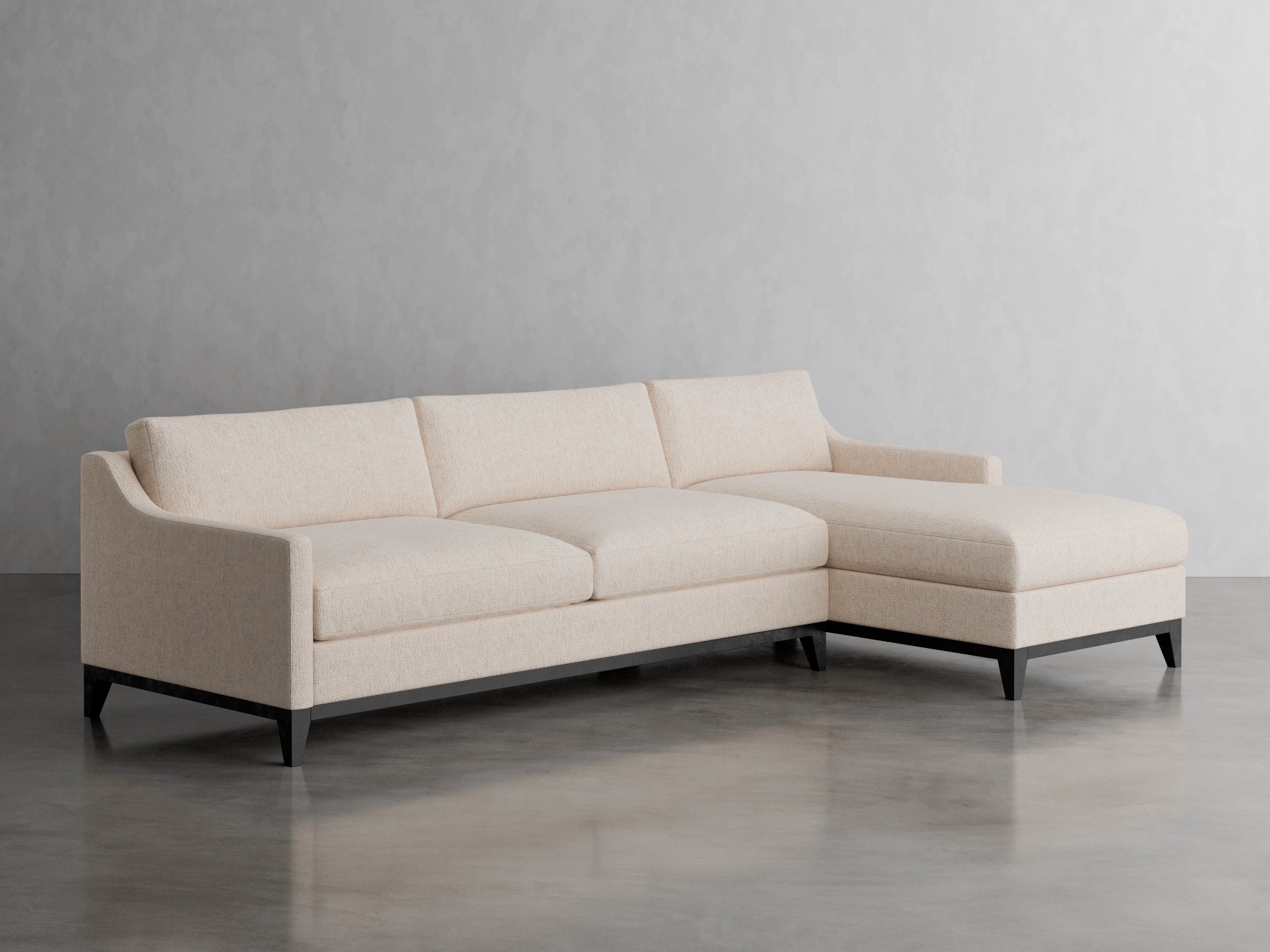 capri chaise sectional studio scene