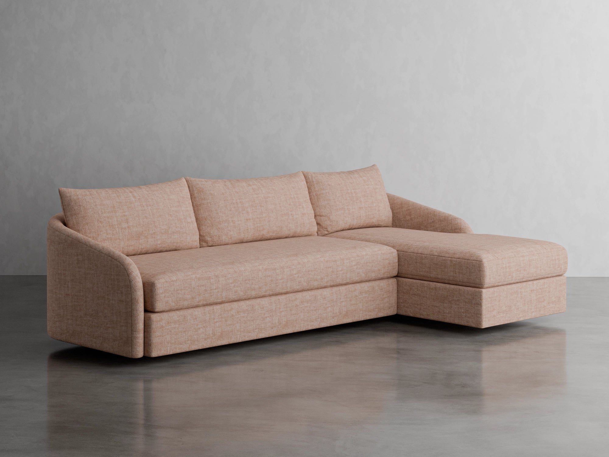 london chaise sectional studio scene