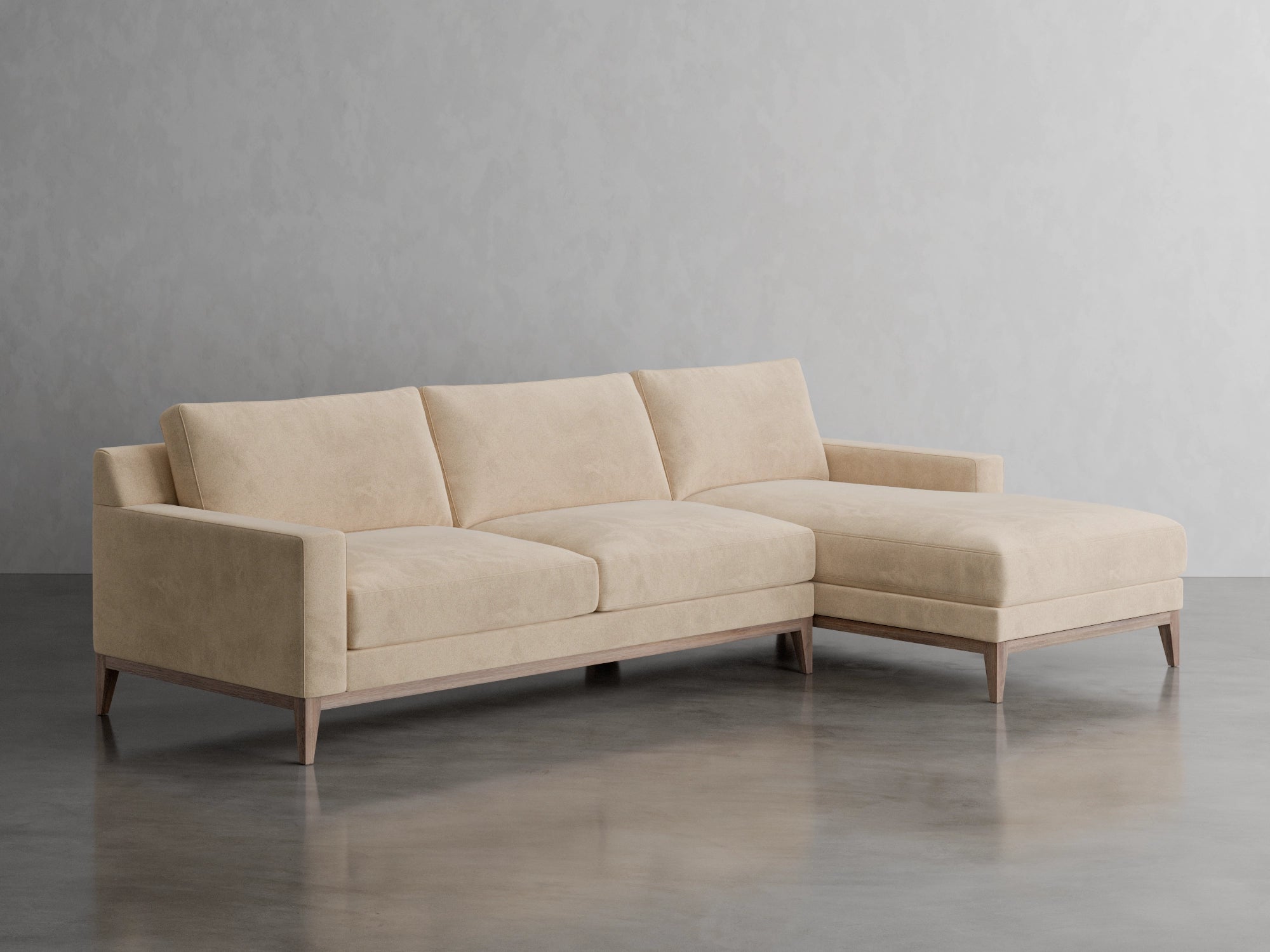 melrose chaise sectional studio scene